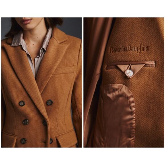💕FAVORITE DAUGHTER💕 The Simon Coat ~ Camel Brown XS NWT - Picture 8 of 16
